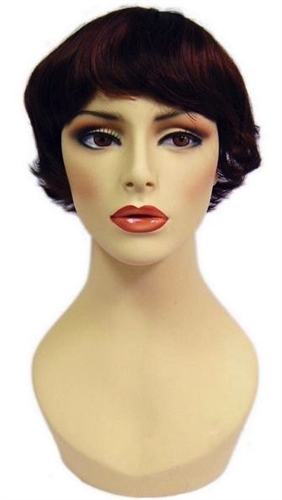Unisex Red Short Hair wig for mannequin or head display