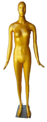 Female Mannequin in Glossy Gold