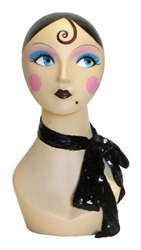 Vintage Style Hand Painted Female Display Head