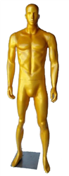 Athletic Male Mannequin in Glossy Gold