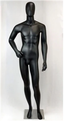 Abstract Egghead Male Mannequin in Matte Black from www.zingdisplay.com