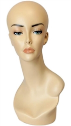 Visually Realistic Full Make Up Female Head Display