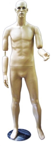 Male Mannequin with Flexible Elbows - Fleshtone
