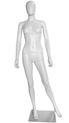 Plastic Egghead Female Mannequin In White