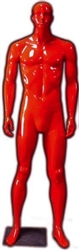 Athletic Male Mannequin in Glossy Red