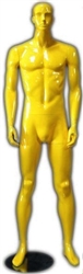 Athletic Male Mannequin in Glossy Yellow