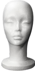 White Styrofoam Long Neck Head Display