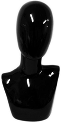 Glossy Black Unbreakable Female Swivel Head Form