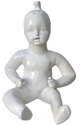 Glossy White Abstract Baby Standing Toddler