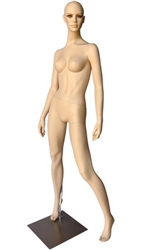 5"11" Hyper-Realistic Fleshtone Female Mannequin With Left Leg Out