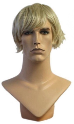 Blond Layered Cut Male Mannequin Wig