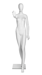 Matte White Abstract Female Egghead Mannequin From ZingDisplay.com