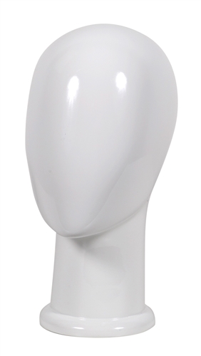 Glossy White Female Egghead Head Form