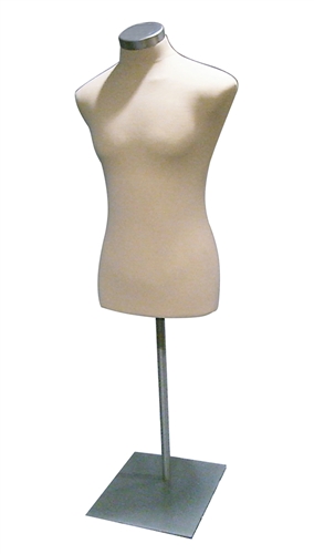 Male 3/4 Torso Jersey Form with Metal Flat Base