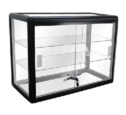Glass Countertop Display Case - Black