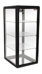 Black Aluminum Glass Countertop Display Case