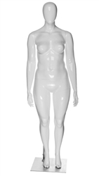 White Plus Size Female Mannequin with Egghead