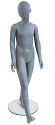 6 Year Old Slate Gray Kid Mannequin - Walking Pose