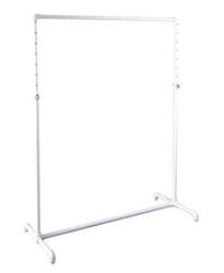 Adjustable Ballet Rack in Glossy White - Pipe Collection