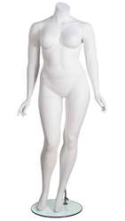 Matte White Headless Plus Size Female Mannequin