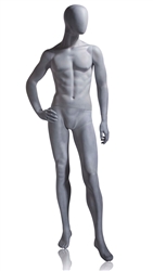 Patrick Abstract Mannequin in Slate Gray - Right Hand on Hip