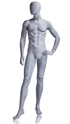 Patrick Abstract Mannequin in Slate Gray - Left Hand on Hip
