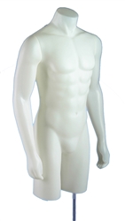 3/4 Male Torso Display with Magnetic Arms