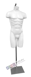Male 3/4 Torso Form with Hanging Base