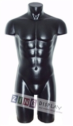 Male Headless 3/4 Torso Display Form - Size 40 Black