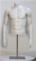 High End Headless Male Torso - Straight Arms - 6 Colors