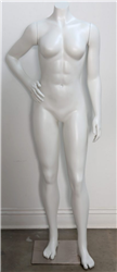 High End Athletic Headless Female Mannequin Right Hands on Hip - 6 Colors