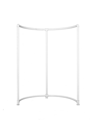 Half Round Industrial Pipe Display Rack in White