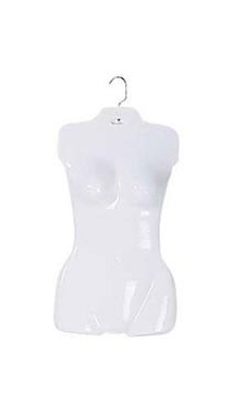 Glossy White Plastic Female Torso Form from www.zingdisplay.com