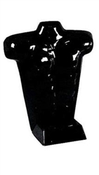 Glossy Black Plastic Male Countertop Torso Form