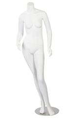 White Headless Female Fiberglass Mannequin
