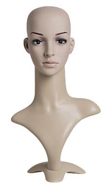Realistic Female Plastic Display Head
