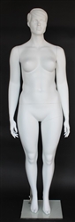 Matte White Plus Size Realistic Female Mannequin