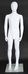 Matte White Unisex Egghead Mannequin 8/10 Years Old