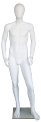 5' 7" Male Matte White Egghead Mannequin