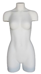 Matte White Fiberglass Female Torso Display