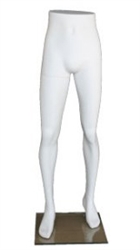 Matte White Mens Half Body Leg Display