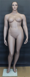 Plus Size African American Female Mannequin with Molded Hair