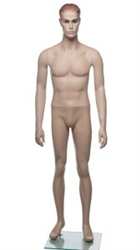 Fleshtone 5'8" Male Mannequin with Realistic Facial Features Available From Zing Display