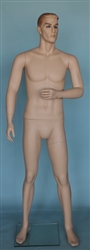 Fleshtone Male Realistic Mannequin 5'10" Height Bent Arm