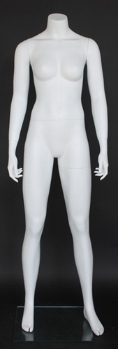 Matte White Female Headless Mannequin 5'4" Height