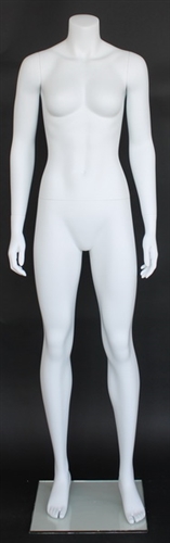 Matte White Female Headless Mannequin 5'5"
