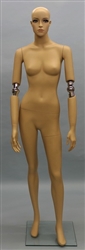 5'10" Realistic Female Mannequin with Posable Elbows