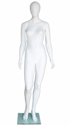 White Fiberglass Female Egghead Mannequin