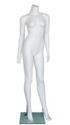 5'5" Matte White Female Headless Mannequin Posed Left