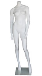 5'5" Matte White Female Headless Mannequin Posed Right